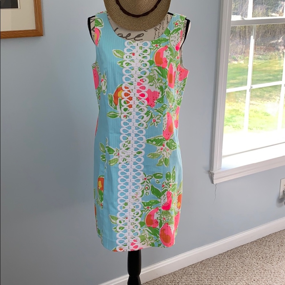 Lilly Pulitzer Citrus Print Sleeveless Dress sz 10